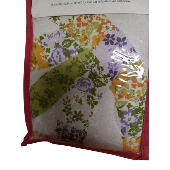 Better Homes & Gardens Pillow Sham Double Wedding Ring Standard 20" x 28" Floral - Picture 2 of 8